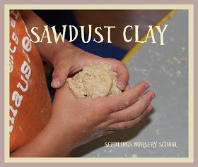 A while back, I was given a bag of sawdust.  Actually, I asked for it, was given some quizzical looks, and then I was given a bag of ... Sawdust Uses, Saw Dust, Sensory Crafts, Homeschool Crafts, Sculpey Clay, Clay Pot Crafts, Nursery School, Clay Food, Craft Projects For Kids