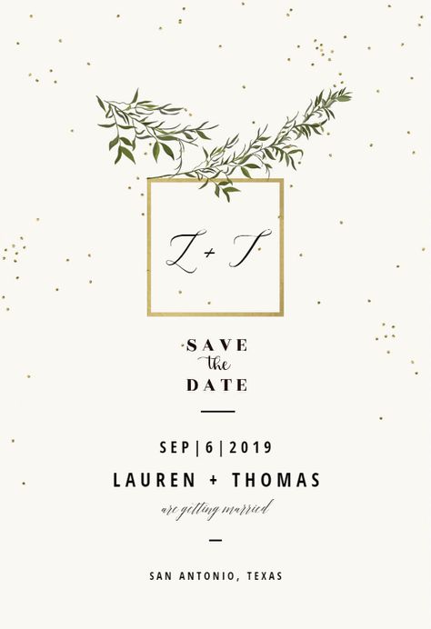 Engagement Invitation Card Design, Sabe The Date, Leaves Printable, Engagement Invitation Cards, Diy Save The Dates, Wedding Card Frames, Greetings Island, Olive Leaves, Printable Invitation Templates