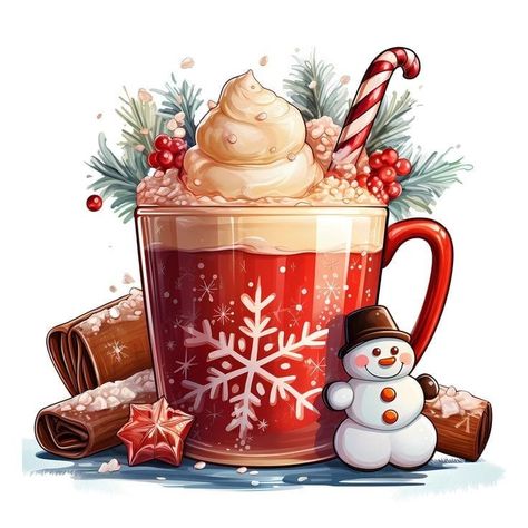 Tis the Season Let Us Mingle - Page 18 - Blogs & Forums Hot Chocolate Clipart, Cupcake Vintage, Cross Stitch Cross, Stitch Cross Stitch, Christmas Hot Chocolate, Christmas Cup, Hand Embroidery Pattern, Christmas Drawing, Christmas Scenes