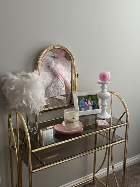 with decor and styled Brass Vanity, Hollywood Regency, Vintage Brass, Vanity, Hollywood, Brass, Dressing Table