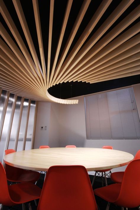 When the #ceiling is an open door to your #imagination. Corporate Office Design Executive, Office Ceiling, Corporate Office Design, Wooden Ceiling, Corporate Interiors, Wooden Ceilings, False Ceiling Design, Wood Ceilings, Corporate Office