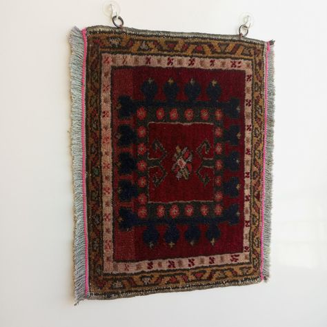 Turkish Ethnic Wall Hanging Tapestry Rug, Handknotted Anatolian Authentic Vintage Decor, Unique Boho Small Gift Carpet by DECORSRUG on Etsy Tapestry Rug, Wall Rug, Small Boho, Wall Carpet, Wall Accessories, Wall Hanging Tapestry, New Homeowner, Hanging Tapestry, Small Gift