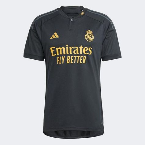 Camisa Real Madrid Third 23/24 s/n° Torcedor Adidas Masculina - Preto - De: R$389,99 - Por: R$279,99 #cupons #cupom #desconto #ofertas #promoções #promoção #cupomdedesconto #cupomonline #cuponsdedesconto Champions League Trophy, Camisa Adidas, Real Madrid Shirt, Real Madrid Soccer, Adidas Country, Club Badge, Mens Soccer, Sports Uniforms, One Team