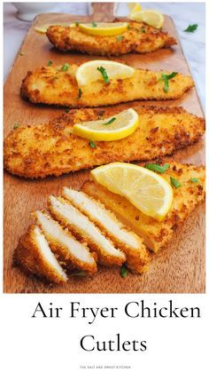 Air Fryer Chicken Cutlets, Air Fryer Recipes Chicken Breast, Chicken Cutlet Recipes, Air Fried Food, Air Fryer Oven Recipes, Air Fry Recipes, Air Fried Chicken, Air Fryer Recipes Chicken, Air Fryer Dinner Recipes