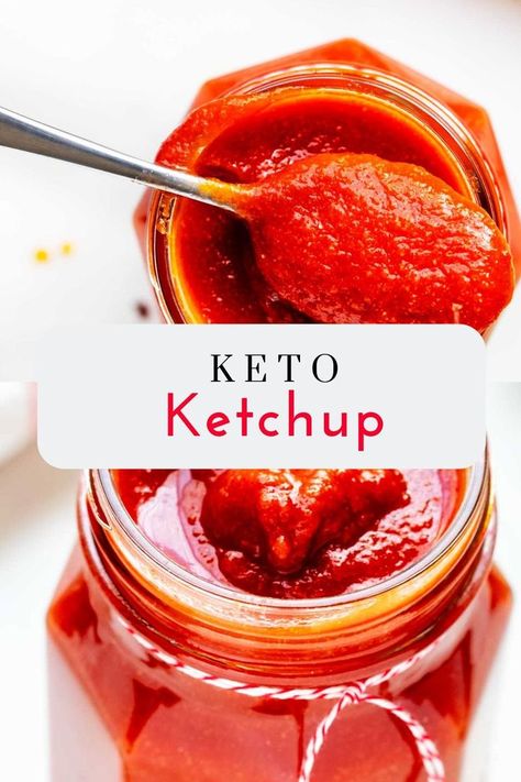 Ditch the sugar and keep the flavor with this Low Carb Ketchup recipe! This is a staple you will turn to again and again! I’ve added a little kick from cayenne pepper, but feel free to leave it off it that isn’t your thing! In just about 15 minutes, you can have homemade ketchup that works perfectly with your keto and low carb lifestyle. #kickingcarbs #ketoketchup #lowcarbketchup #sugarfree #homemadecondiments #ketchuprecipe Keto Ketchup Recipe, Keto Ketchup, Keto Condiments, Vsg Recipes, Low Carb Ketchup, Steak Casserole, Low Carb Lifestyle, Keto Sauces, Ketchup Recipe