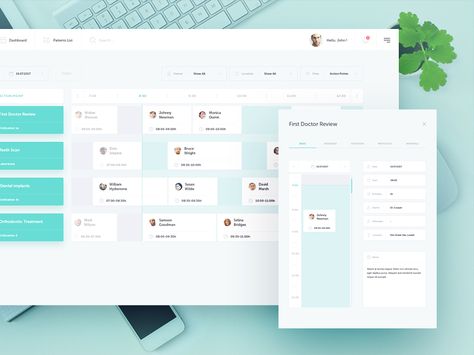 Wanted to share with you another section of Timeline Master project. This one is a timeline view of people and procedures  across different departments over a period of time. Soooo... basically, it... Time Table App, Calender Ui, Dashboard App, Timeline Project, Ios App Design, Wireframe Design, Calendar App, Time Table, Ui Design Website