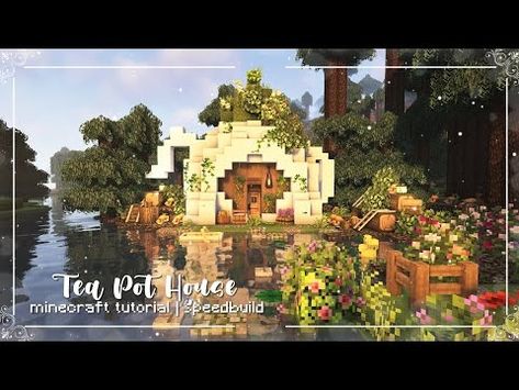 Tea Pot House 🫖 Minecraft Tutorial Build | Speedbuild 1.20 with CIT Resource Pack ʚɞ ⁺˖ ⸝⸝ - YouTube Teapot House Minecraft, Minecraft Teapot House, Minecraft Bakery, Teapot House, Building Things, Build Inspiration, Minecraft Tutorial, Minecraft Builds, Minecraft Houses