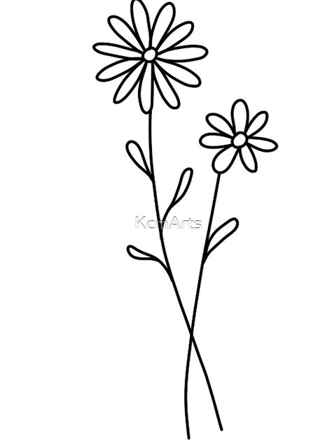 Simple Daisy Tattoo, Daisies Tattoo, Simple Tats, Daisy Tattoo, Terra Cotta Pot Crafts, Small Girl Tattoos, Embroidery Template, Hand Embroidery Patterns Flowers, Cute Doodles Drawings