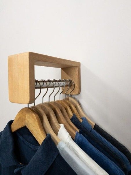 Wall Hangers For Clothes, Closet Laundry Room, Wall Mounted Clothing Rack, Clothing Rack Bedroom, Hanging Clothes Rail, Clothing Rack Display, Closet Laundry, Clothing Display, Hanging Clothes Racks