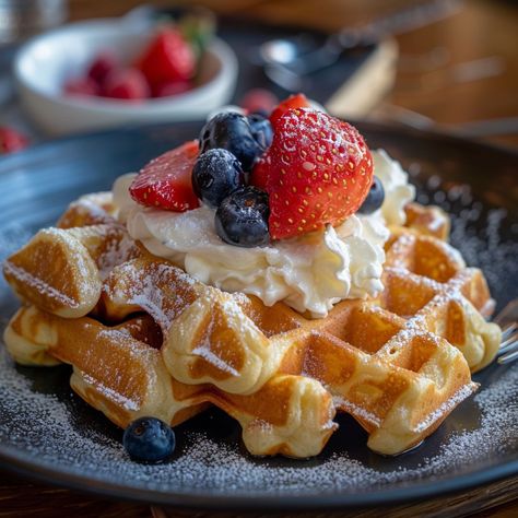 Belgian Waffles, Sweet Food, Waffles, Muffins, Dessert, Baking, Cake, Quick Saves