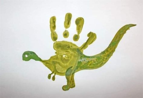 Hand Print Art, Baby Art Projects, Footprint Crafts, Toddler Arts And Crafts, Dinosaur Crafts, Footprint Art, Handprint Crafts, Foot Print, Daycare Crafts