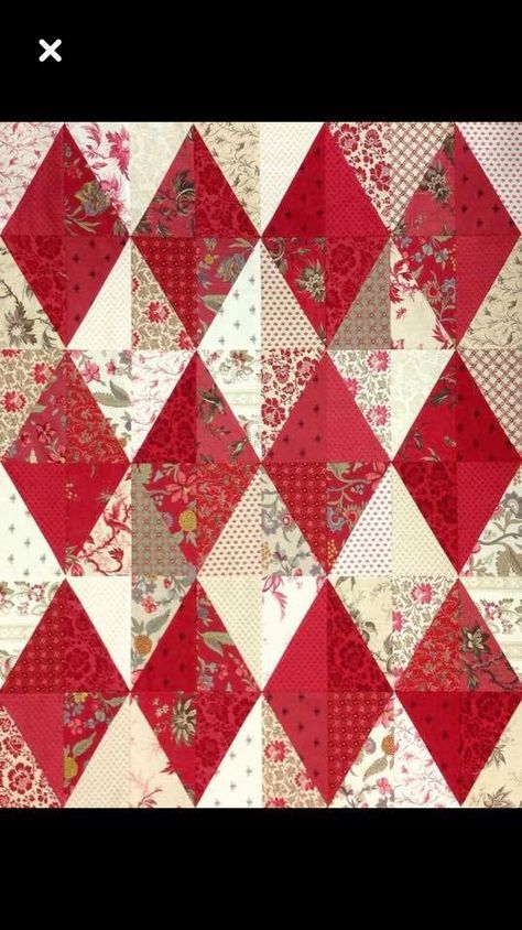 Bigfoot Quilt, Harlequin Quilt, Half Square Triangle Quilts Pattern, Triangle Quilt Pattern, Triangle Quilts, Big Block Quilts, French General, Half Square Triangle Quilts, Miniature Quilts