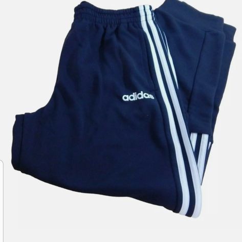 Adidas Men's Sereno 19 Training Fleece Lined Pants Jogger 3 Stripes Navy Xl Nwt. Features: Adidas Jogger Pant Classic 3 Stripe Styling Fleece Lined Pull On/Elastic Waist Inner Drawstring 2 Front Pockets Logo On Lower Leg (Varies By Year Of Production) Tapered Leg/Cuff Imported Fabric Content: 70% Cotton, 30% Polyester Sizing: Xl Care Instructions: Machine Wash Cold Inside Out With Like Colors On Delicate Cycle Use Mild Detergent Only Do Not Bleach Tumble Dry Low 3858,3904,5,6 Adidas Track Pants Mens, Adidas Jogger, Cottagecore Grunge, Track Pants Mens, Pants Adidas, Pants Jogger, Striped Sweatpants, Sweatpants With Pockets, Lined Pants