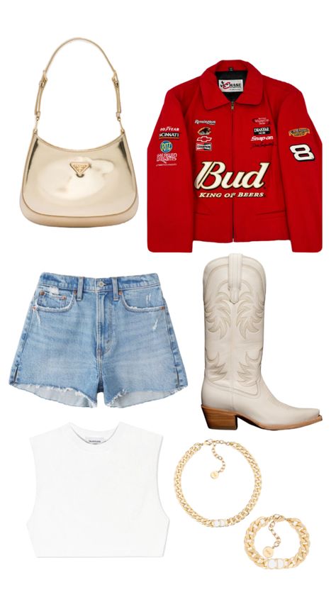 nascar outfit #outfitinspo #countryconcertoutiftidea #countryconcert #westernfashion #fashioninspo #stagecoach Stage Coach Outfits Country, Nascar Outfit For Women, Stagecoach Outfit Ideas, Stagecoach 2024, Nascar Outfit, Stagecoach Outfit, Concert Outfit Fall, Stile Blair Waldorf, Adrette Outfits