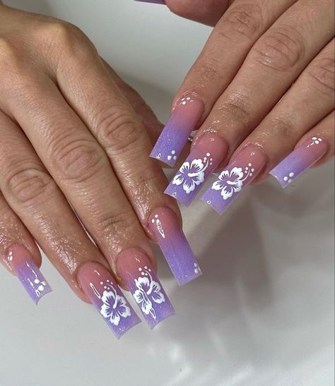 Purple Vacation Nails, Beach Nails Coffin, Purple Holiday Nails, Holiday Nails Winter, Girly Acrylic, Summery Nails, Girly Acrylic Nails, Nails Winter, Cute Acrylic Nail Designs