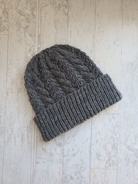 Mens Cable Knit Hat Pattern, Knit Hat Patterns For Men, Cable Hat Pattern Free, Mens Hat Knitting Pattern, Mens Hat Pattern, Cable Knit Hat Pattern, Cabled Hat Pattern, Knitted Headbands, Beanie Pattern Free