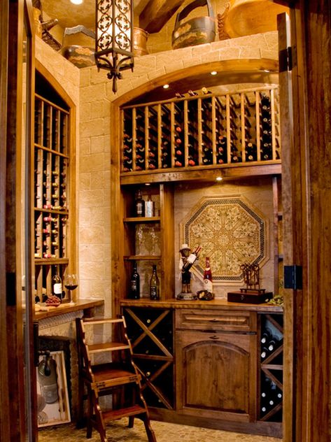 Chilled to Perfection - International Style: Italian-Inspired Design Ideas on HGTV Wine Grotto, Small Walk In Closet, Wine Closet, Transitional Dining Room, Home Wine Cellars, Wine Cellar Design, Cellar Design, Tuscan Style, Wine Room