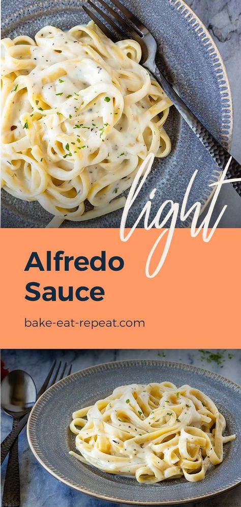 Light Alfredo Sauce, Light Pasta Sauce, Healthy Alfredo Sauce, Alfredo Sauce Easy, Cream Sauce Pasta, Light Pasta, Cheese Sauce For Pasta, Light Sauce, Homemade Alfredo