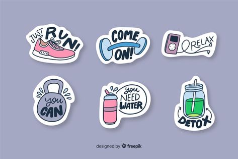 Sport Stickers, Fitness Stickers, Create A Sticker, Motivational Sticker, Funny Sticker, Custom Vinyl Stickers, Photo Decor, Vector Cartoon, Free Instagram