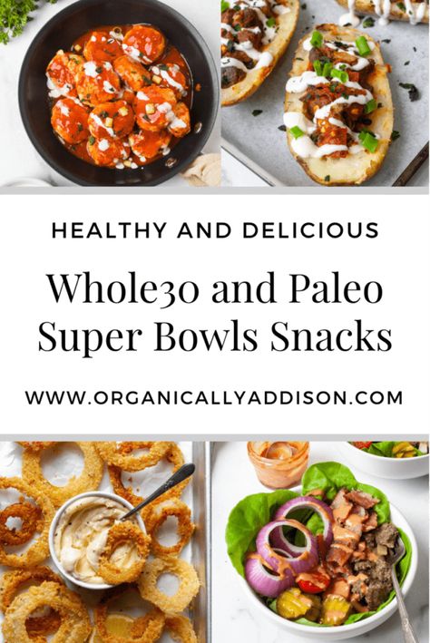 Whole 30 Game Day Snacks, Whole 30 Football Snacks, Paleo Football Food, Whole 30 Football Party Food, Super Bowl Party Food Paleo, Paleo Football Party Food, Whole30 Superbowl Recipes, Whole 30 Football Food, Paleo Superbowl Food