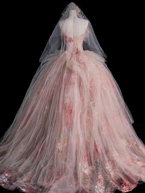 18th Debut, Wedding Dress Pink, Ethereal Dresses, Princess Gowns, Princess Vibes, Red Carpet Outfits, Blue Homecoming Dresses, Pink Wedding Dresses, Royal Dresses