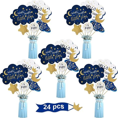 Amazon.com: 24 Pieces Twinkle Twinkle Little Star Centerpiece Sticks for Star Party Table Toppers Birthday Party Decoration Baby Shower Birthday Party Supplies : Toys & Games Circus Birthday Party Decorations, Kids Party Centerpieces, Moon Stars Baby Shower, Star Baby Shower Theme, Star Centerpieces, Baby Shower Pictures, Twinkle Twinkle Baby Shower, Moon Baby Shower, Birthday Party Centerpieces