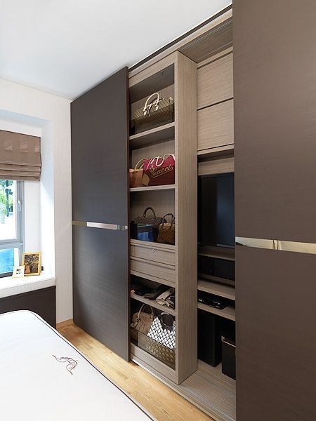 Hidden+closet+and+entertainment+center.+so+clever!:+ Hidden Closet, Bedroom Cupboards, Wardrobe Designs, Bedroom Cabinets, Apartment Bedroom Decor, Bedroom Closet Design, Wardrobe Design Bedroom, Bedroom Wardrobe, Floral Jacket