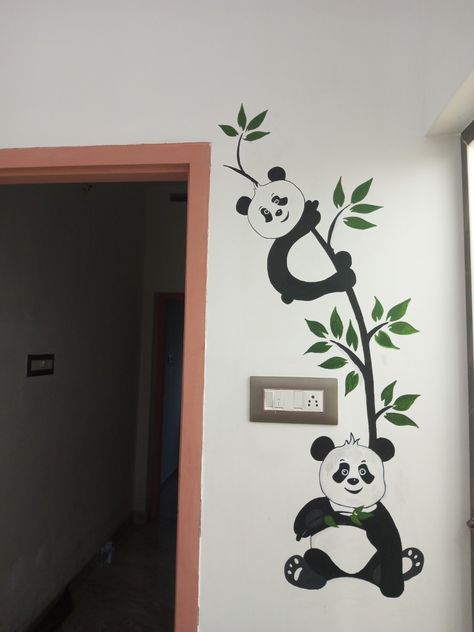 Wall art
Wall painting ideas
Switch board art Wall Design Painted Art, Small Wall Painting, Wall Design Painted, Panda Painting, Creative Wall Painting, Doodles Drawings, Creative Walls, Cartoon Panda, Wall Paint Designs