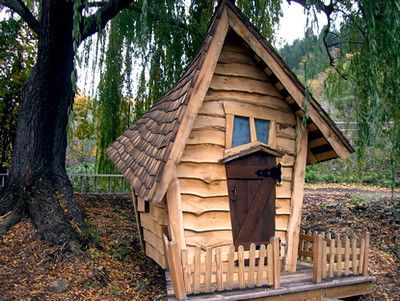 Water Well House, Castle Playhouse, Crooked House, Tree House Plans, Tree House Diy, Fairytale House, Backyard Playhouse, Build A Playhouse, Backyard Storage