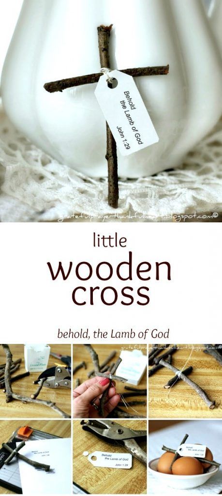 Make a humble little wooden cross from sticks gathered from your yard. Attach a tag with the bible verse from Luke 2:11, "a Savior has been born to you", as you celebrate Easter and Christmas. It is a sweet and easy holiday craft to make for kids. Police Crafts, Luke 2 11, Easter Crafts For Toddlers, Easter Crafts For Adults, Easy Holidays Crafts, Christian Crafts, Bible Crafts For Kids, Easter Story, Easy Easter Crafts