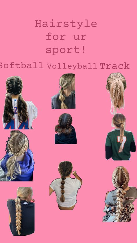 Casual Hairstyles For Long Hair, Cute Volleyball Hairstyles, Cute Sporty Hairstyles, Soccer Hairstyles, Soccer Hair, Preppy Hairstyles, Basketball Hairstyles, Hairstyle Examples, Softball Hairstyles