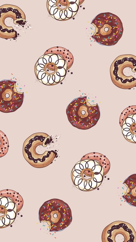 Donut Background Wallpapers, Donuts Aesthetic Wallpaper, Doughnut Wallpaper, Dessert Wallpaper, Donut Wallpaper, Phone Wallpaper Template, Donut Background, Chocolate Aesthetic, Wallpaper Template