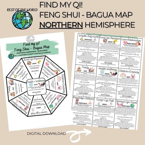 Very excited to share the latest addition to my #etsy shop: Feng Shui Bagua Map Northern Hemisphere, Printable and Digital https://etsy.me/3Cwlmx6 #rosegold #fengshuiservice #fengshui #baguamap #fengshuibaguamap #compasscard #guidance #fengshuitips #spritzzzzz Compass Reference, Feng Shui Bagua Map, Feng Shui Bagua, Bagua Map, Aim In Life, Mental Attitude, Feng Shui Tips, Divination Tools, Inner Healing