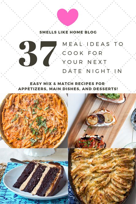 37 Ideas for What to Cook for Your Next Date Night In - Perfect for date nights, Valentine's Day, Galentine's Day, first dates, college students, couples, families, and empty nesters! #datenight #recipes #valentinesday #galentines #creamysausagepasta #firstdate #menuplan #ideas #inspiration Fun Meals To Cook As A Couple, Cook Together Couples, Creamy Sausage Pasta, Fun Foods To Make, Couples Recipes, Roasted Tomatillo, Date Night Dinners, Date Night Recipes, Couple Cooking