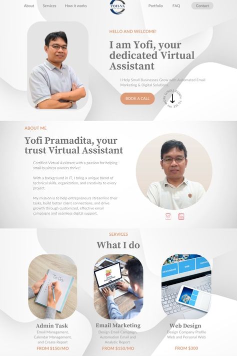 Portfolio Website Virtual Assistant Virtual Assistant Website, Virtual Assistant Business, Email Campaign, My Portfolio, Portfolio Website, Grow Business, Small Business Owner, Virtual Assistant, Business Owner