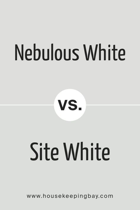 Nebulous White SW 7063  vs Site White SW 7070 by Sherwin Williams Site White Sherwin Williams, Sherwin Williams Site White, Nebulous White, Trim Color, Sherwin Williams, Paint Color, Shades, Paint, Pure Products