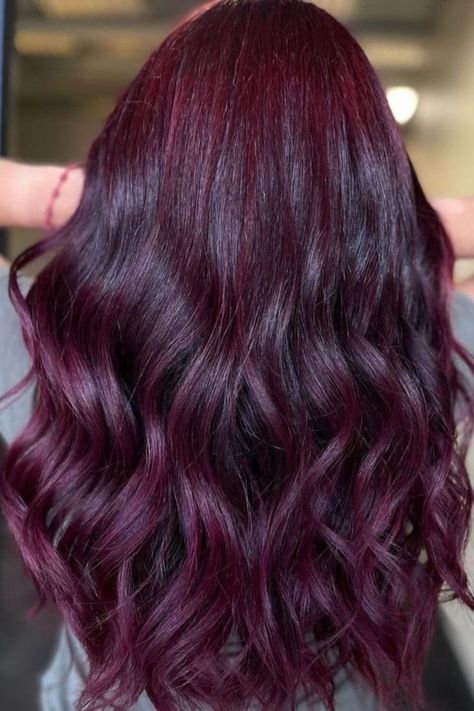 Violet Dark Burgundy Hair Short Hairstyles Straight Hair, Braids For Wedding, Dark Burgundy Hair Color, Dark Violet Hair, Violet Hair Color, Men Perm, Joico Hair Color, Dark Burgundy Hair, Violet Hair Colors