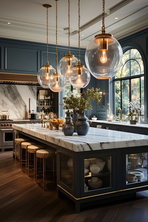 Mediterranean Luxury, Kitchen 2024, Building Inspiration, Mountain Cabins, Glass Cabinets, Countertop Ideas, Renovation Inspiration, Dark House, Kitchen Glass