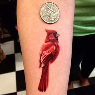 Red Bird Tattoo, Cardinal Bird Tattoos, Small Cardinal Tattoo, Red Bird Tattoos, Cardinal Tattoo, Cardinal Tattoos, Tattoo Son, Bird Tattoo, Feather Tattoo