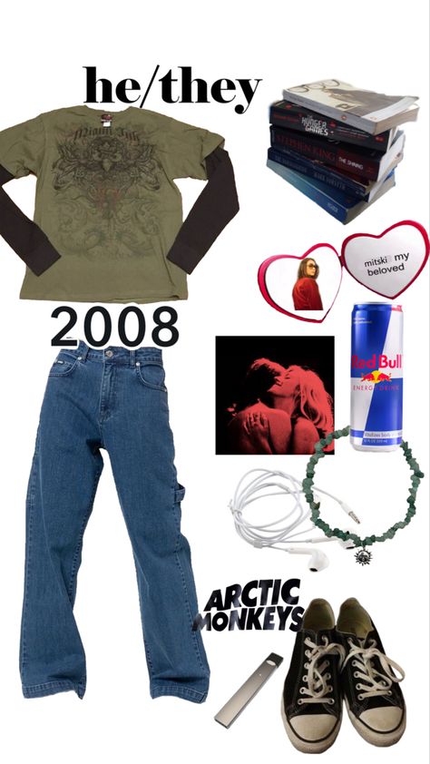 Grunge Outfits Punk, Gorillaz Shirt, Bf Aesthetic, Punk Men, Shirt Outfit Men, Niche Memes, Fashion Top Outfits, Punk Outfits, Clothes Outfits