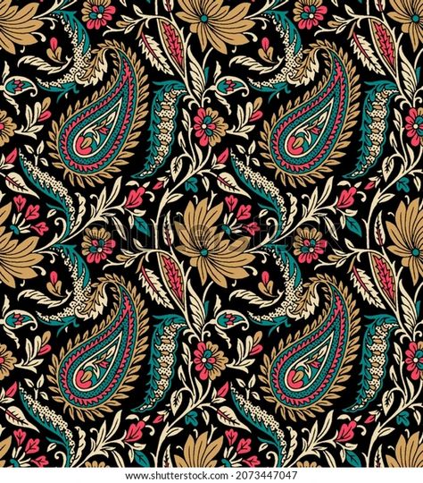 Kashmiri Pattern Design, Textile Patterns Design Prints, Digital Print Fabric Design, Kani Pattern, Ethnic Wallpaper, Paisley Print Pattern, Textile Pattern Design Fashion, Ethnic Print Pattern, Paisley Print Design