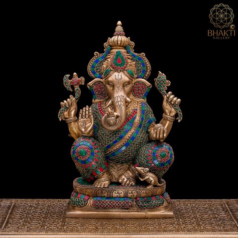 Ganapati Idol, Ganesh Sculpture, Kali Statue, Ganesh Ji Images, Jai Ganesh, Wooden Temple, Brass Sculpture, Elephant God, Yoga Studio Decor