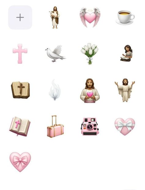 Bible Girls Meet ✝️ | iOS 18 Christian emojis 🤍 | Facebook That Girl Emojis, Christian Emojis, Bible App Icon, Bible Emoji, Coquette Emojis, Bible Icon, Emoji Board, Ios Emojis, Holy Girl