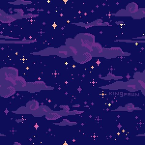 Starry Night Pattern, Genshin Men, Alfabet Font, Night Pattern, Pixel Art Landscape, Zestaw Ikon, Piskel Art, 8 Bit Art, Pixel Art Background