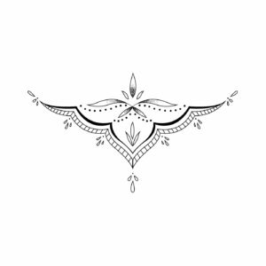 Floral Frontlet Decollete Tattoo, Mandala Sternum Tattoo, Sternum Tattoo Design, Underboob Tattoo Designs, Anklet Tattoos, Temp Tattoo, Sternum Tattoo, Mandala Tattoo Design, Tattoo Design Book