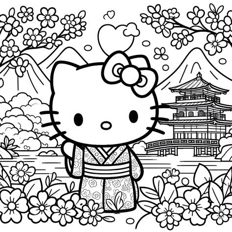 Coloring Pages Transparent Png, Coloring Pages Aesthetic Adult, Hello Kitty Coloring Sheets, Manga Printable, Dinosaur Chibi, Sanrio Coloring Pages, Y2k Coloring Pages, Character Coloring Pages, Hello Kitty Japanese