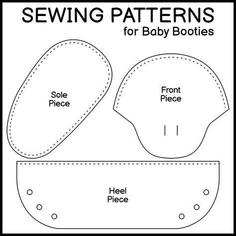 Sewing Patterns for Baby Booties Baby Boots Free Pattern, Making Baby Shoes, Bitty Baby Clothes Patterns Free, Newborn Patterns Sewing, Baby Clothes Patterns Free, Baby Ideas Diy, Makeup Bag Sewing Pattern, Makeup Bag Sewing, Crossbody Bag Sewing Pattern