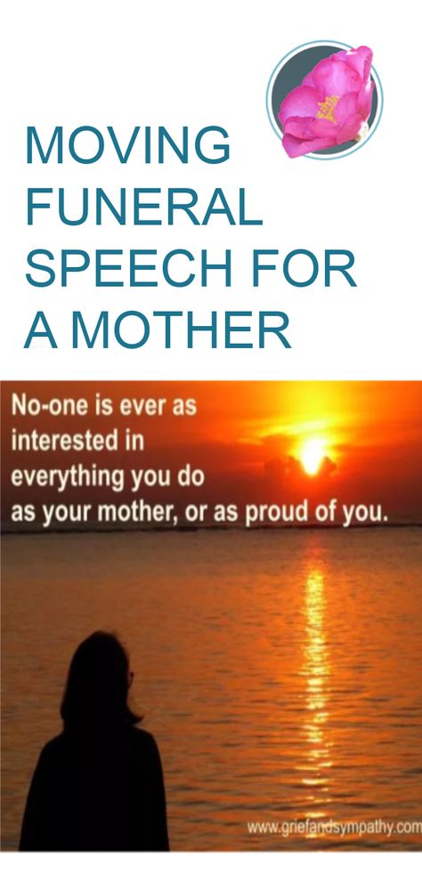 A heart-warming eulogy for a mother, to give you inspiration if you need to write one of your own.  With our deepest sympathies for your loss. #eulogyexamples  #sampleeulogies  #funeralspeechexamples Goodbye Mother Quotes, Eulogy Ideas For Mom, Saying Goodbye To Your Mother, Eulogy For Mum, When Your Mother Dies, Memorial Service For Mom, Eulogies For Mom, Eulogy For Mother In Law, Writing A Eulogy For Mom