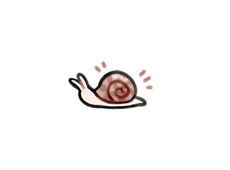 Snail by dothaithanh on DeviantArt Aesthetic Snail Drawing, Cute Snails Drawing, Snail Doodle Easy, Snail Cute Art, Snail Sketch Simple, Cute Snail Cartoon, Snail Painting Easy, Easy Snail Drawings, Snail Drawing Cute