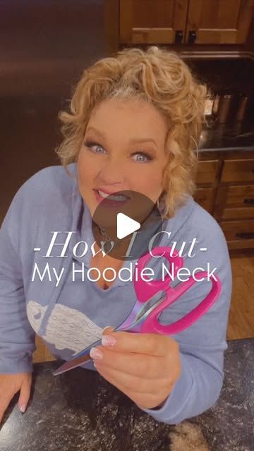 Ann Fisher on Instagram: "Long awaited hoodie cut!

You're welcome😍😂♥️

Love your face,
Anne♥️" Cut Sweatshirt Diy, Clothing Makeovers, Cut Hoodies, Clothing Upcycle, Clothing Tips, Cut Hoodie, Diy Sweatshirt, Dyi Projects, Sew Easy